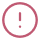 Pink warning icon